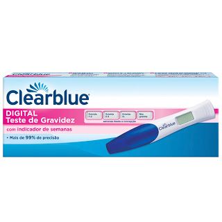 Caixa de teste de gravidez da Clearblue.