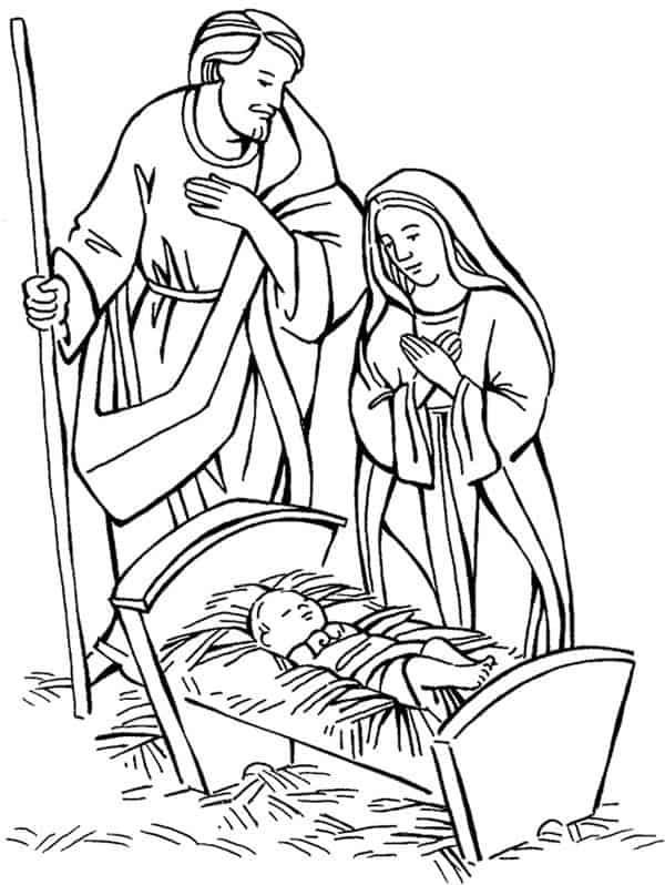desenho nascimento de Jesus