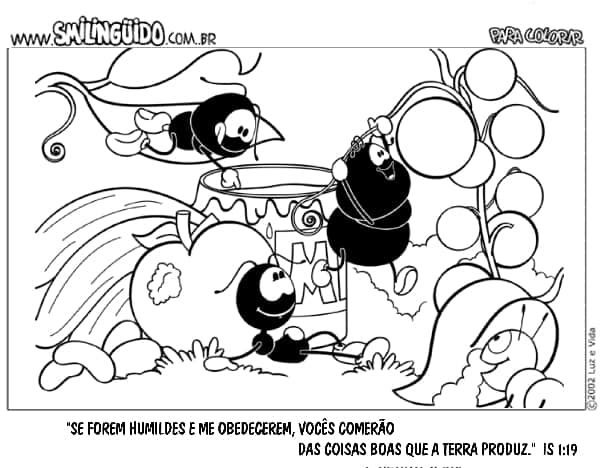 20 Desenhos sobre o Mês da Bíblia para Colorir e Imprimir - Online