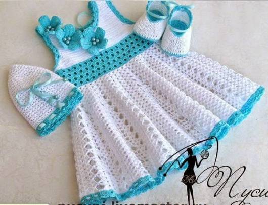 modelo de vestido de crochê de criança