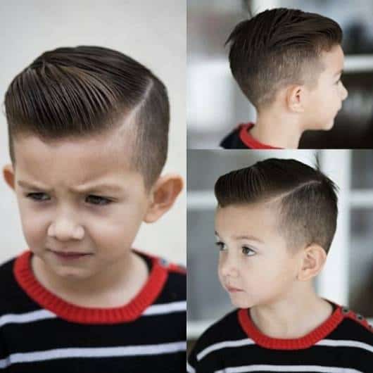 corte de cabelo infantil masculino na tesoura
