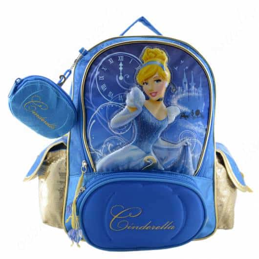 mochila Princesas azul da cinderela