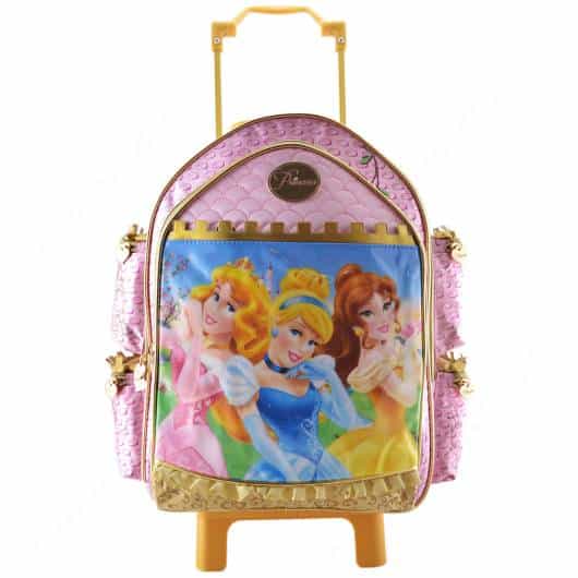 mochila Princesas com rodas das princesas da Disney
