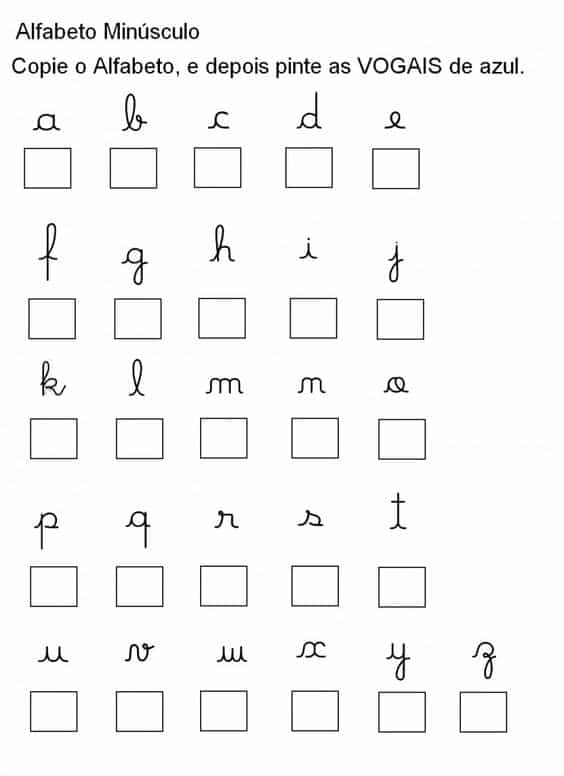 alfabeto minúsculo