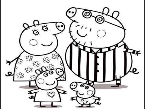 desenho para colorir familia peppa - Atividades para a Educação Infantil -  Cantinho do Saber