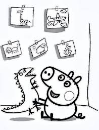 desenhos para colorir Peppa Pig brincando no quarto