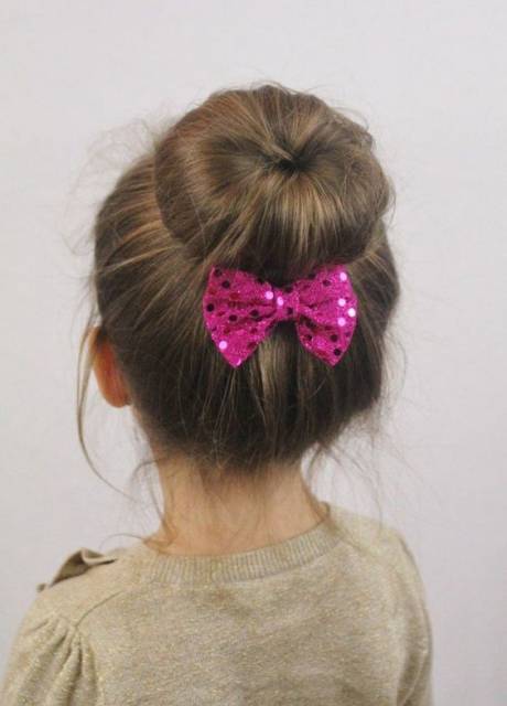 Penteado Infantil fácil com coque