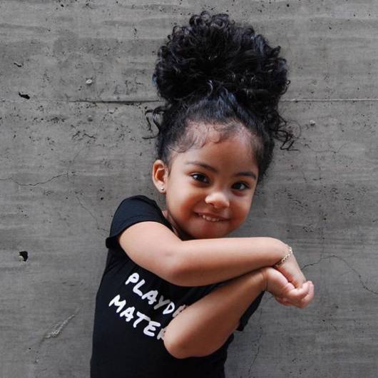 penteado com liguinhas infantil cabelo cacheado