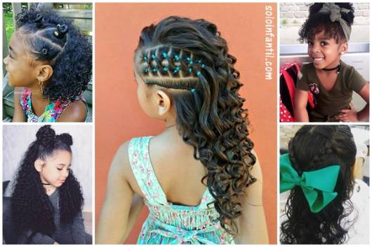 Penteado Infantil Simples Fácil e Rápido para Cabelos Cacheados