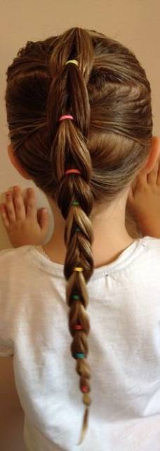 Penteado Infantil Fácil com Trança Falsa e Ligas