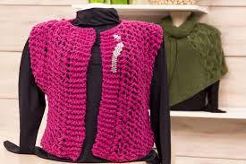 Colete infantil feminino crochê rosa
