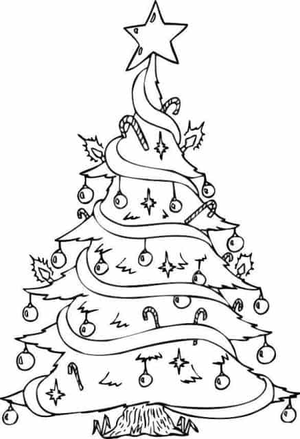 Desenho de árvore de Natal: +50 lindas imagens para colorir e decorar -  Artesanato Passo a Passo!