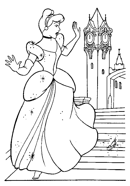 desenho para imprimir Cinderela