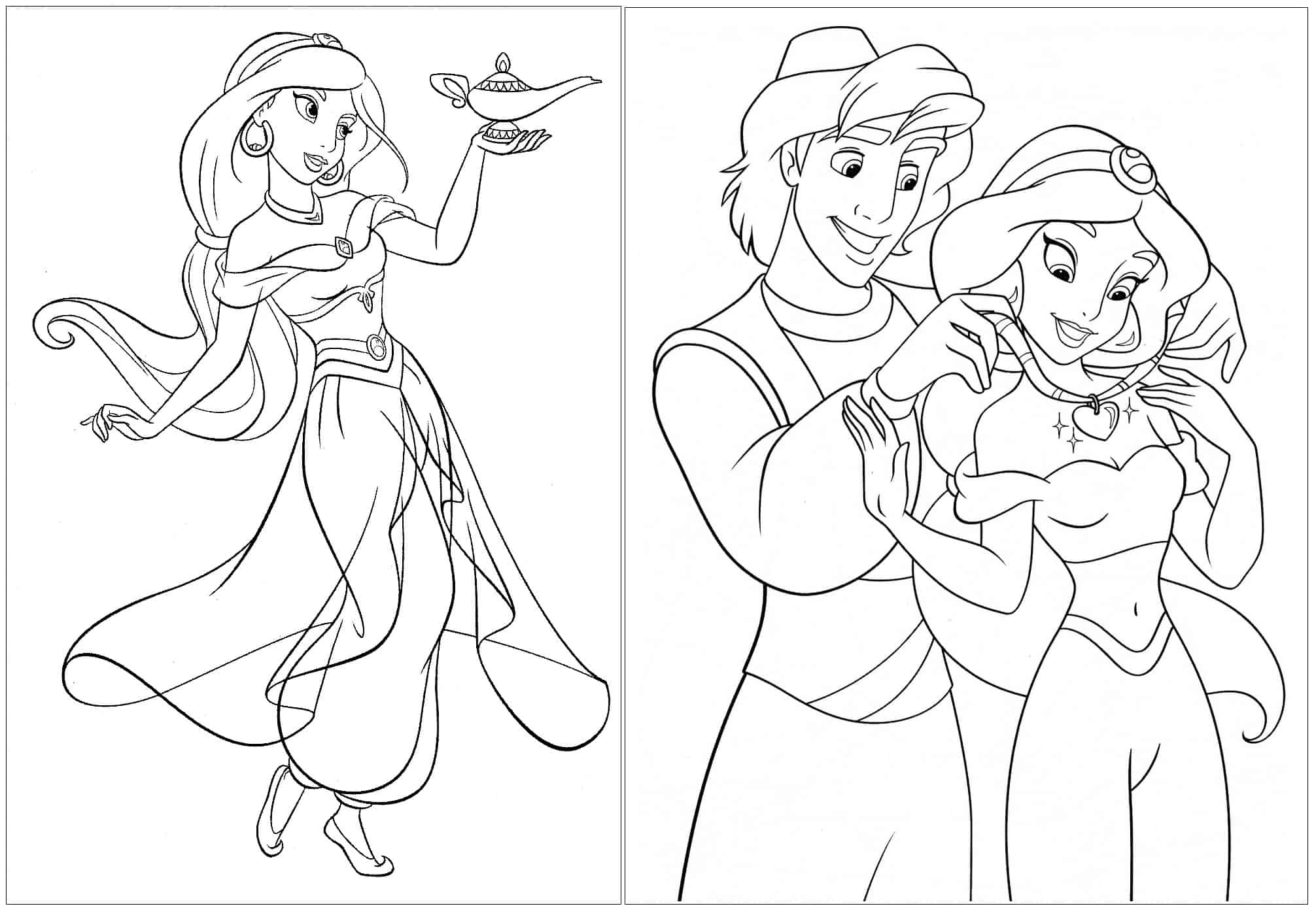 Desenhos para colorir de princesas Disney · Creative Fabrica