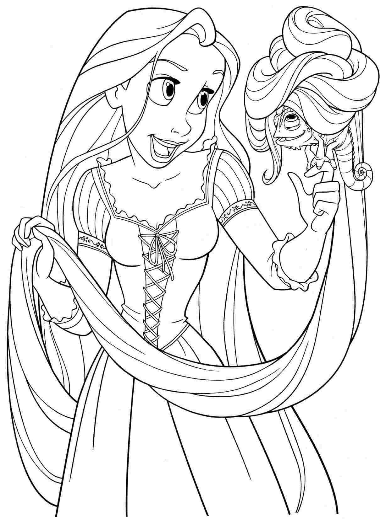 tangled coloring page png