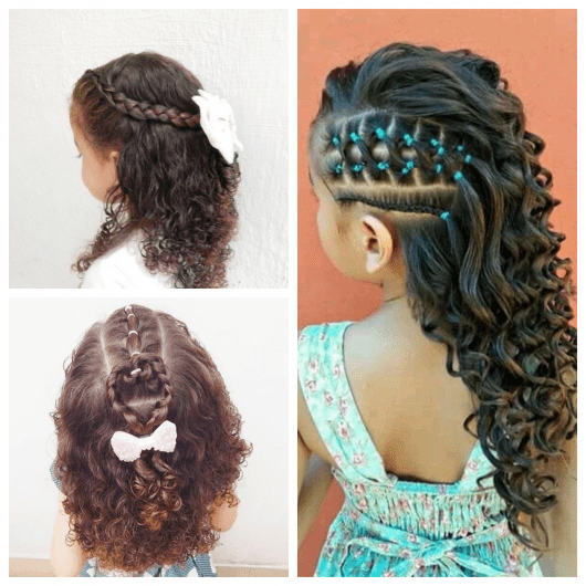 Penteado Infantil Fácil com Tranças e Cabelo Solto