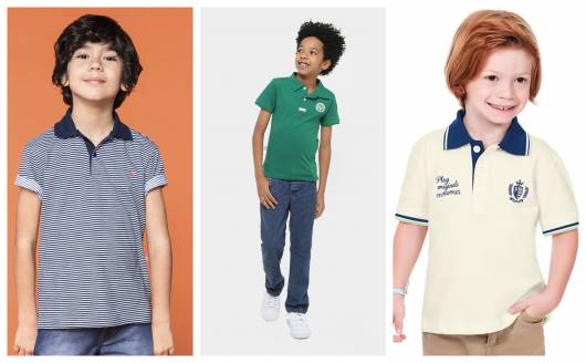 Conheça com a gente diversos modelos de camisa polo infantil!