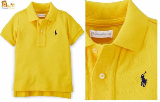 Camisa polo amarela infantil Ralph Lauren