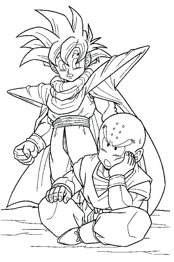 Desenho para colorir de Dragonball Z · Creative Fabrica