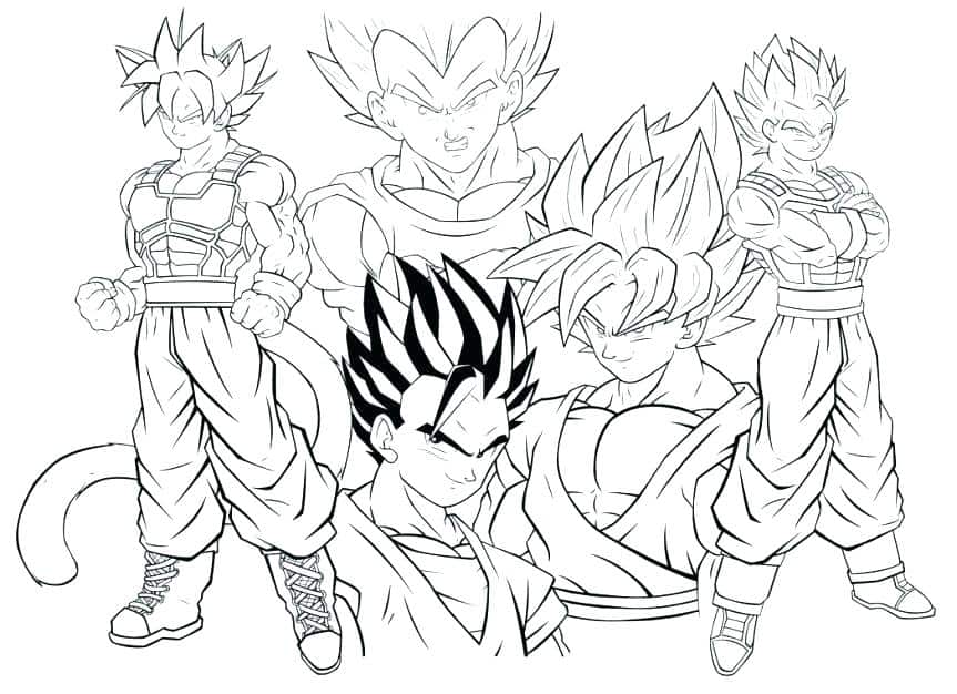 dragon ball para colorear - Clip Art Library