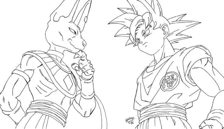 Desenho Dragon Ball Z para colorir