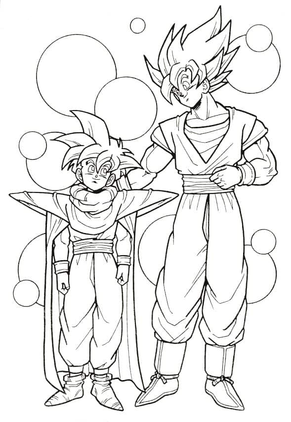 Desenho para colorir de Dragonball Z · Creative Fabrica