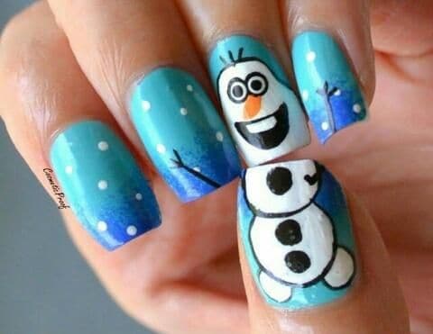 nail art Olaf