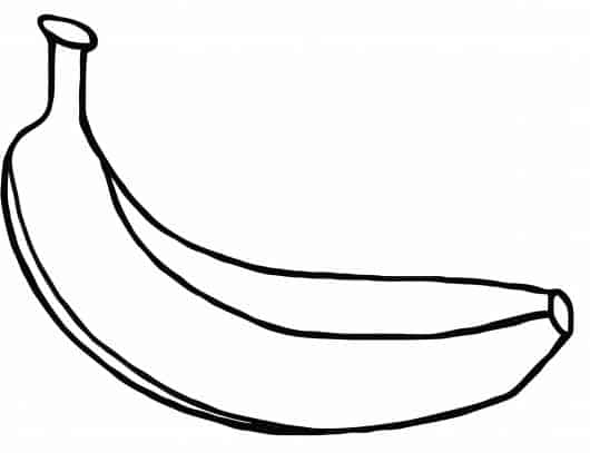 desenhos de frutas para colorir banana solitária