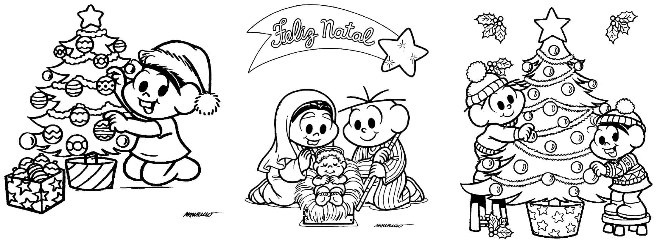 Desenhos para colorir de dispositivos de tela de natal kawaii