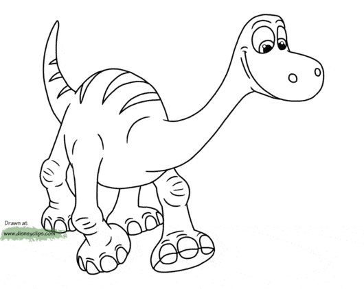 Desenho de O Bom Dinossauro para colorir