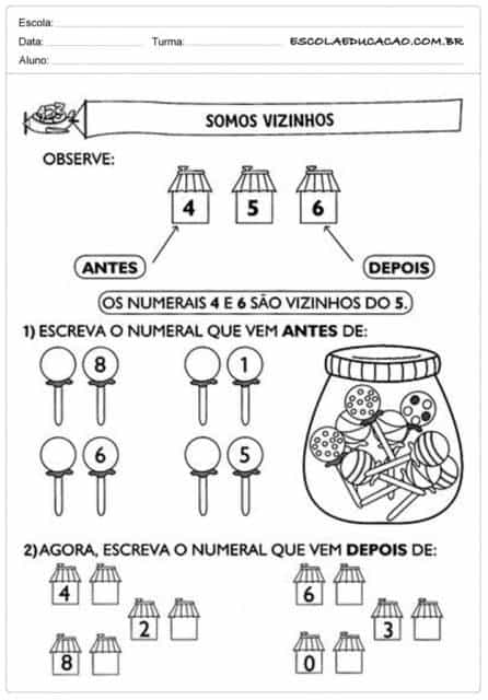 Atividades de matemática divertidas para as crianças