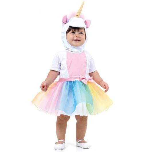 Vestido baby com estampa de unicórnio