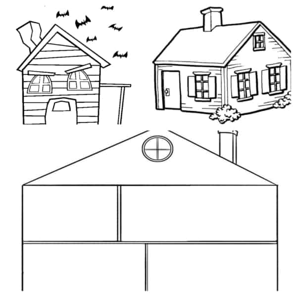 Desenhos de Casas para colorir e Imprimir - Pintar Grátis Online