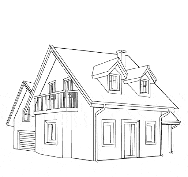 desenho de casa para pintar