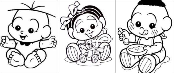 Atividades educativas: Desenhos da Turma da Mônica Baby para colorir