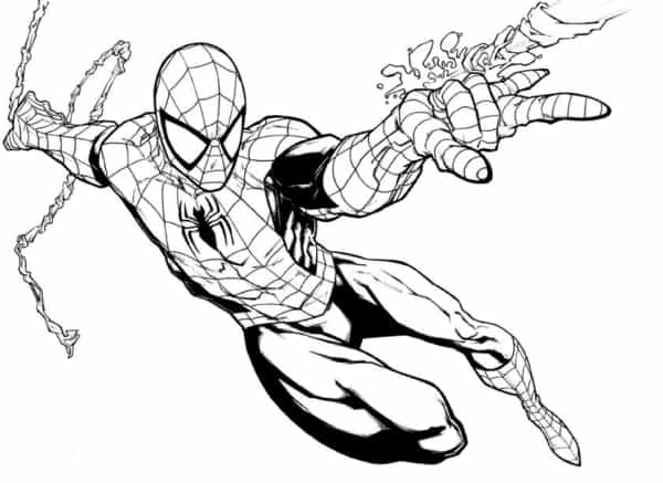 Desenho gratuito do Homem-Aranha para imprimir e colorir - Spiderman - Just  Color Crianças : Páginas para colorir para crianças