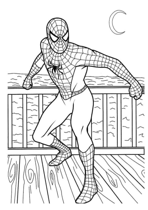 desenho do Homem Aranha ao ataque