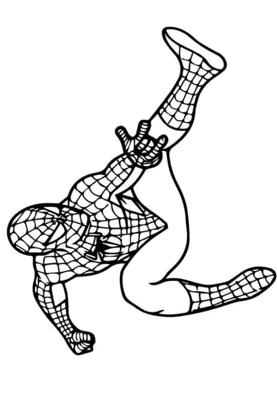 desenho do Homem Aranha para colorir