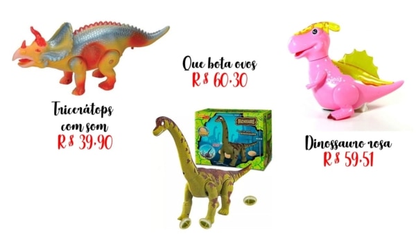 onde comprar brinquedo de dinossauro