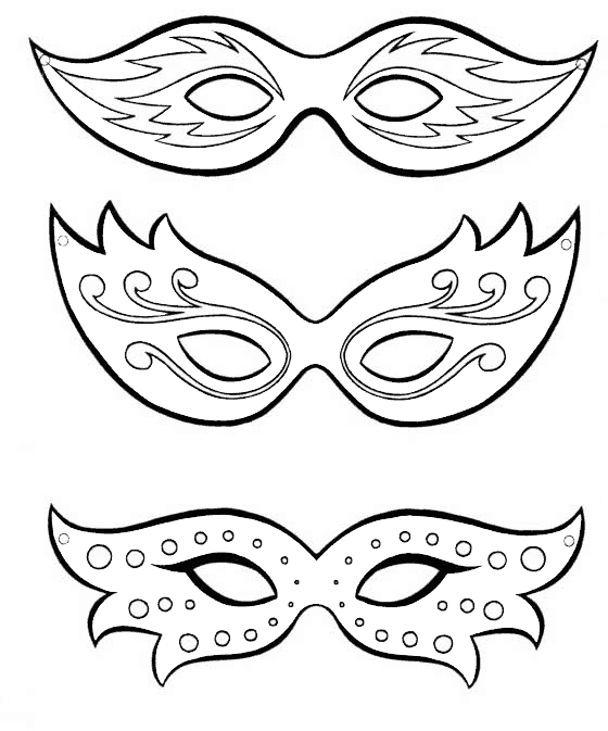 máscaras de carnaval para imprimir e decorar