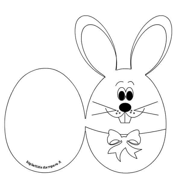 desenho de ovo de Páscoa com coelhos
