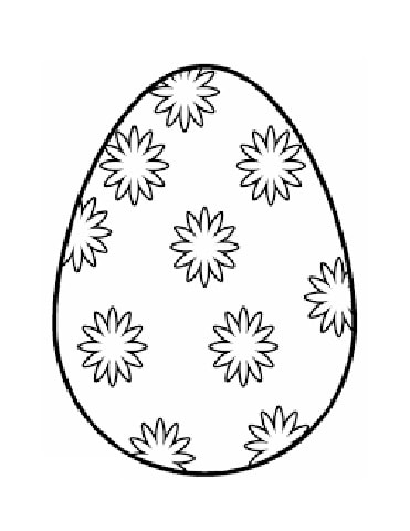 desenho de ovo de Páscoa com plantas