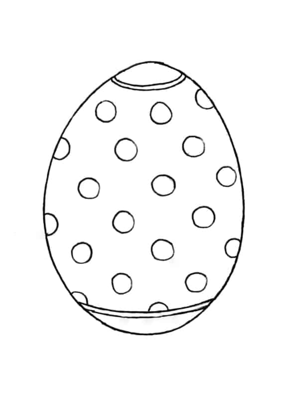 desenho de ovo de Páscoa decorado