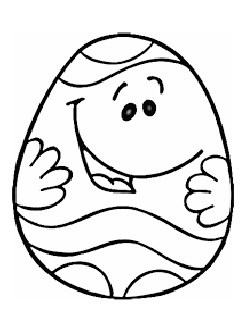 desenho de ovo de Páscoa sorrindo 1