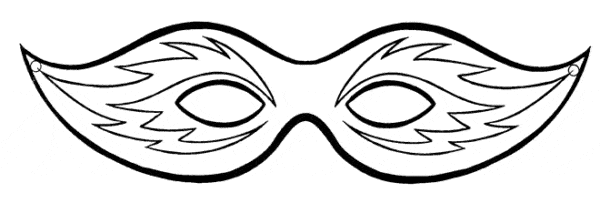 idea de molde de máscara de Carnaval infantil