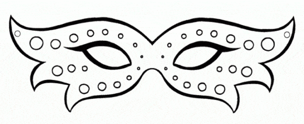 molde de máscara de Carnaval infantil feminina