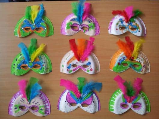 máscaras de carnaval criativas