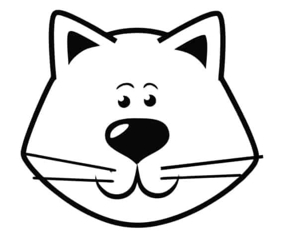 desenho simples para rosto de gato