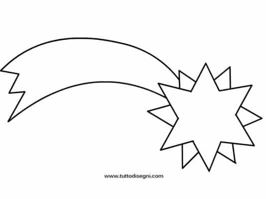 desenho de estrela cadente simples