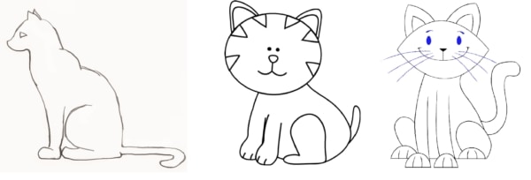 Como desenhar um gato – Passo a passo fácil para crianças!